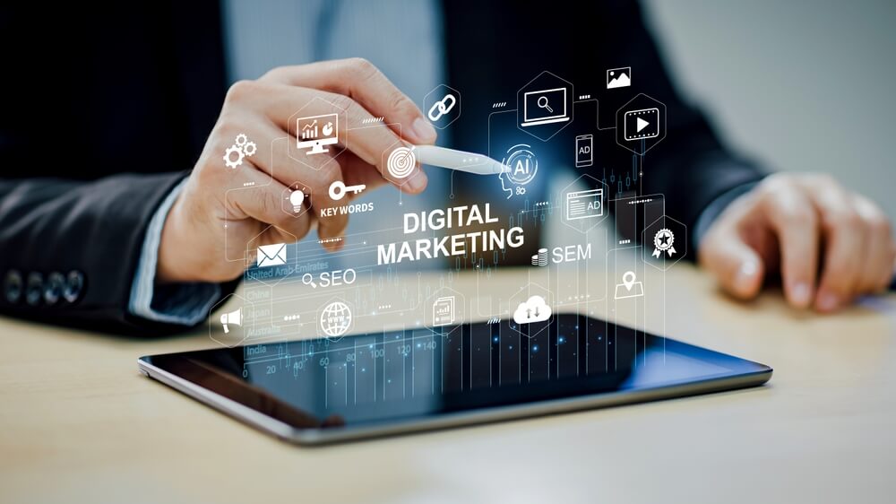 closeup of Zen Dental Marketing specialist doing digital marketing analytics
