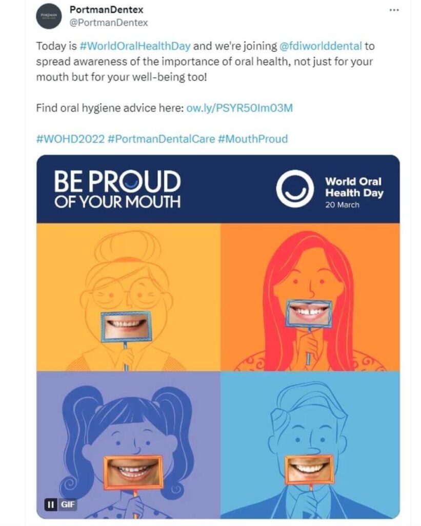 twitter post world oral health day