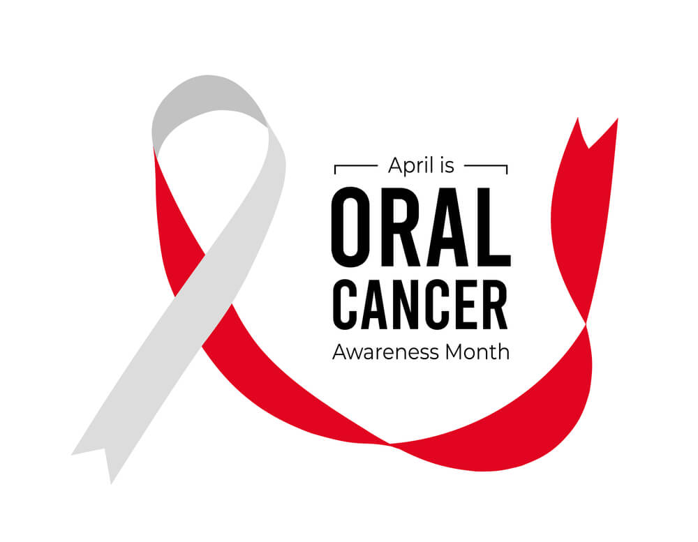 Logo for Oral Cancer Awareness Month, emphasising the importance of awareness in April.