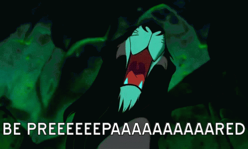 Lion King meme: Extensive 'be prepared' text featured prominently. 